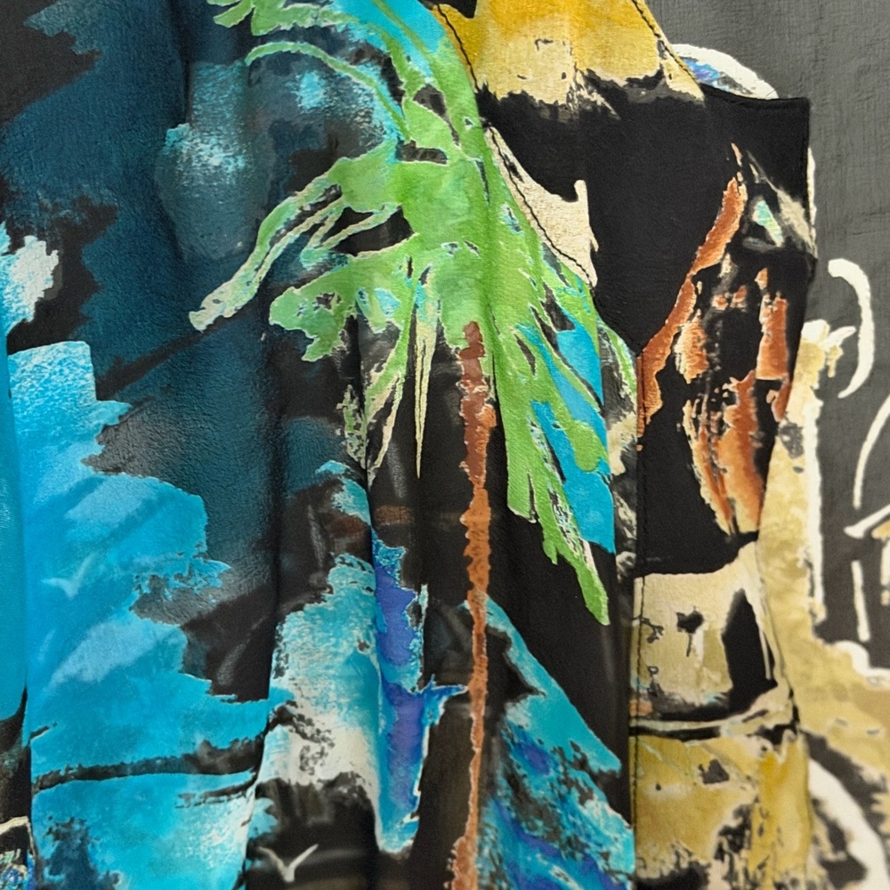 Vintage Chico's 100% Silk Coverup - Picture 9 of 10